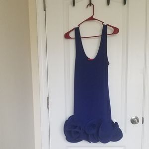 Blue cocktail dress.